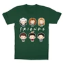 Sötétzöld Jóbarátok gyerek rövid ujjú póló - Friends chibi group