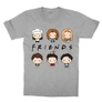 Sportszürke Jóbarátok gyerek rövid ujjú póló - Friends chibi group
