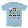 Világoskék Jóbarátok gyerek rövid ujjú póló - Friends chibi group