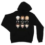 Fekete Jóbarátok kapucnis pulóver - Friends chibi group