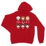 Piros Jóbarátok kapucnis pulóver - Friends chibi group