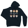 Sötétkék Jóbarátok kapucnis pulóver - Friends chibi group