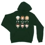 Sötétzöld Jóbarátok kapucnis pulóver - Friends chibi group