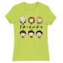 Almazöld Jóbarátok női rövid ujjú póló - Friends chibi group