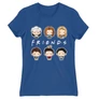 Királykék Jóbarátok női rövid ujjú póló - Friends chibi group