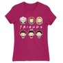 Pink Jóbarátok női rövid ujjú póló - Friends chibi group