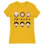Sárga Jóbarátok női rövid ujjú póló - Friends chibi group