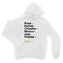 Fehér Jóbarátok kapucnis pulóver - Friends Reunion Names