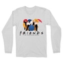 Kép 1/6 - Fehér Jóbarátok férfi hosszú ujjú póló - Friends Team