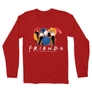 Kép 4/6 - Piros Jóbarátok férfi hosszú ujjú póló - Friends Team