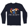 Sötétkék Jóbarátok férfi hosszú ujjú póló - Friends Team
