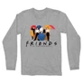 Sportszürke Jóbarátok férfi hosszú ujjú póló - Friends Team
