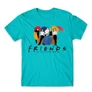 Atolkék Jóbarátok férfi rövid ujjú póló - Friends Team