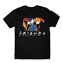 Fekete Jóbarátok férfi rövid ujjú póló - Friends Team