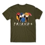 Khaki Jóbarátok férfi rövid ujjú póló - Friends Team