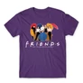 Sötétlila Jóbarátok férfi rövid ujjú póló - Friends Team