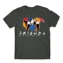 Sötétszürke Jóbarátok férfi rövid ujjú póló - Friends Team