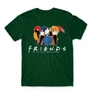 Sötétzöld Jóbarátok férfi rövid ujjú póló - Friends Team