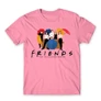 Világos rózsaszín Jóbarátok férfi rövid ujjú póló - Friends Team
