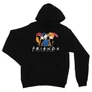 Fekete Jóbarátok unisex kapucnis pulóver - Friends Team
