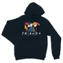 Sötétkék Jóbarátok unisex kapucnis pulóver - Friends Team