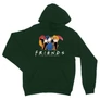 Sötétzöld Jóbarátok unisex kapucnis pulóver - Friends Team