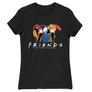 Fekete Jóbarátok női rövid ujjú póló - Friends Team
