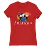 Piros Jóbarátok női rövid ujjú póló - Friends Team