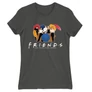 Sötétszürke Jóbarátok női rövid ujjú póló - Friends Team