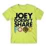 Almazöld Jóbarátok férfi rövid ujjú póló - Joey doesn't share food text