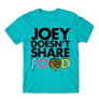 Kép 4/25 - Atolkék Jóbarátok férfi rövid ujjú póló - Joey doesn't share food text