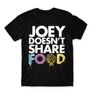 Fekete Jóbarátok férfi rövid ujjú póló - Joey doesn't share food text