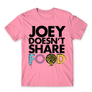 Kép 24/25 - Világos rózsaszín Jóbarátok férfi rövid ujjú póló - Joey doesn't share food text