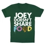 Sötétzöld Jóbarátok gyerek rövid ujjú póló - Joey doesn't share food text