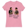 Kép 21/22 - Világos rózsaszín Jóbarátok női rövid ujjú póló - Joey doesn't share food