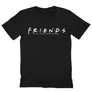 Fekete Jóbarátok férfi V-nyakú póló - Friends Logo