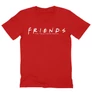 Piros Jóbarátok férfi V-nyakú póló - Friends Logo