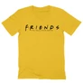 Sárga Jóbarátok férfi V-nyakú póló - Friends Logo