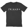 Sötétszürke Jóbarátok férfi V-nyakú póló - Friends Logo