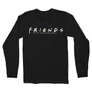 Fekete Jóbarátok férfi hosszú ujjú póló - Friends Logo