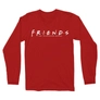 Kép 4/6 - Piros Jóbarátok férfi hosszú ujjú póló - Friends Logo