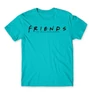 Atolkék Jóbarátok férfi rövid ujjú póló - Friends Logo