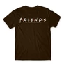 Barna Jóbarátok férfi rövid ujjú póló - Friends Logo