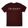 Bordó Jóbarátok férfi rövid ujjú póló - Friends Logo