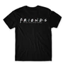 Fekete Jóbarátok férfi rövid ujjú póló - Friends Logo