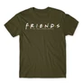 Khaki Jóbarátok férfi rövid ujjú póló - Friends Logo