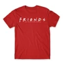 Piros Jóbarátok férfi rövid ujjú póló - Friends Logo