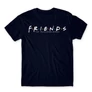 Sötétkék Jóbarátok férfi rövid ujjú póló - Friends Logo