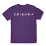 Sötétlila Jóbarátok férfi rövid ujjú póló - Friends Logo