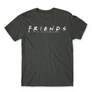 Sötétszürke Jóbarátok férfi rövid ujjú póló - Friends Logo
